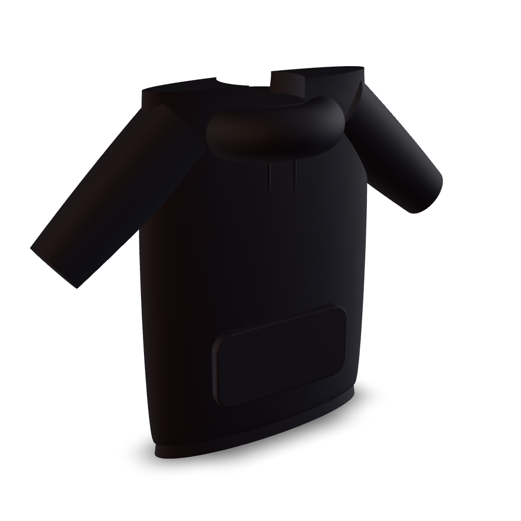 The Hoodie — matte black apparel